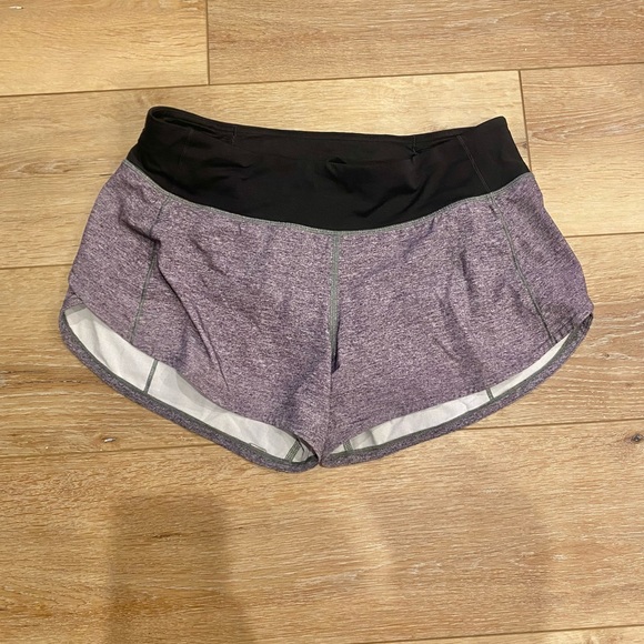 lululemon athletica Pants - Lululemon Speed Up Short: Heather Lux Multi Black, Size 6.
